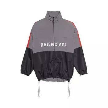 Ветровка с логотипом Balenciaga Nylon Tech, цвет Серый