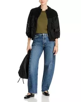 Ветровка с люверсами Dahlia Sea, черный