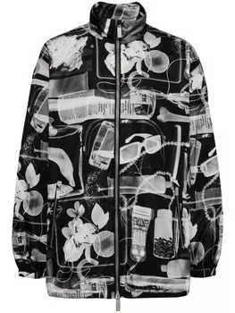 Ветровка с рентгеновским принтом Off-White, черный