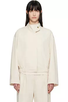 Ветровка с воронкообразным воротом Le17Septembre, цвет ivory