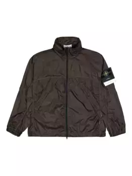 Ветровка со скрытым капюшоном и застежкой-молнией Stone Island, зеленый
