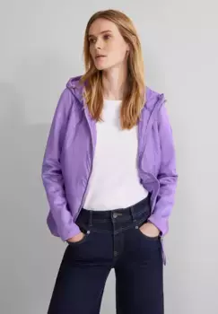 Ветровка STREET ONE, с капюшоном, с капюшоном на кулиске, цвет Shiny Lilac