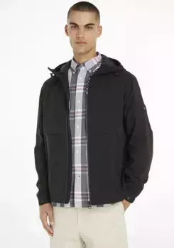 Ветровка Tommy Hilfiger "TH PROTECT SAIL HOODED JACKET" с капюшоном и множеством деталей в фирменных цветах Tommy Hilfiger, черный