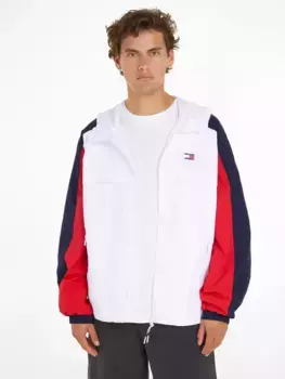 Ветровка Tommy Jeans "TJM CHICAGO CLBK WINDBREAKER EXT", с капюшоном, белый