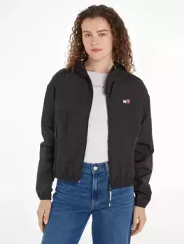 Ветровка Tommy Jeans "TJW CRP LT CHICAGO", модного укороченного кроя, черный