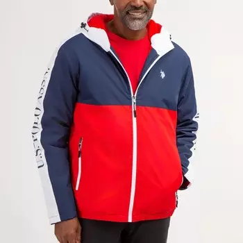 Ветровка U.S. Polo Assn.Side Tape Colorblock Logo, синий