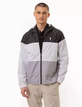Ветровка U.S. Polo Assn. Tri Colorblock Heathered, черный