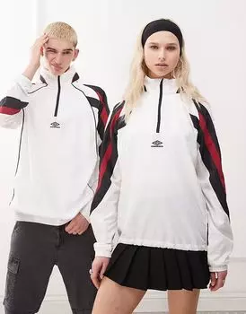 Ветровка Umbro с застежкой-молнией на рукаве, цвет белый, многоцветный