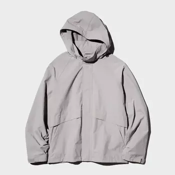 Ветровка UNIQLO с воротником-стойкой Unisex, 03 серый