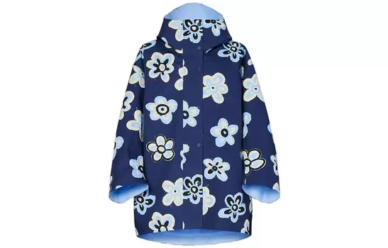 Ветровка Uniqlo X Marni Women's Block Teck Half Coat Asia Sizing Flower, синий