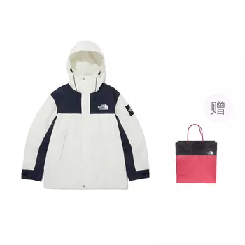 Ветровка унисекс кремово-белый + подарочный пакет The North Face