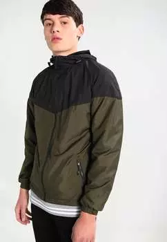 Ветровка Urban Classics TONE TECH, цвет Black/Dark Olive