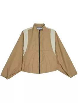 Ветровка в стиле колор-блок на молнии FFFPOSTALSERVICE, бежевый
