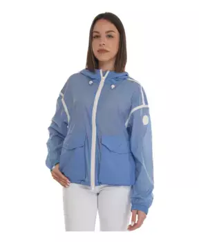 Ветрозащитная куртка с капюшоном и кулиской Woolrich, синий