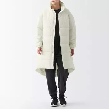 Ветрозащитное и водоотталкивающее хлопковое пальто MUJI, слоновая кость