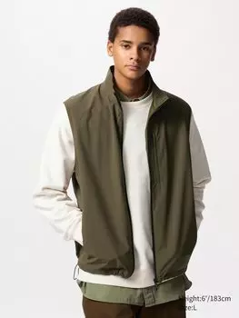 Ветрозащитный жилет Uniqlo, цвет 56 зеленый
