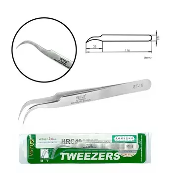 Vetus, пинцет изогнутый ST-15