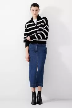 Вхари полувязаный джемпер French Connection, черный