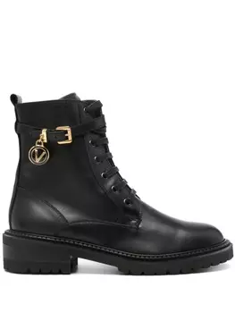 Via Roma 15 сапоги с логотипом-подвеской, черный