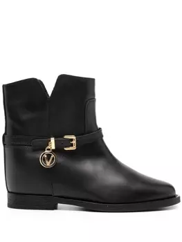 Via Roma 15 сапоги с логотипом-подвеской, черный