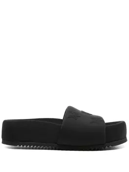 Vic Matie дутые шлепанцы с тисненым логотипом, черный