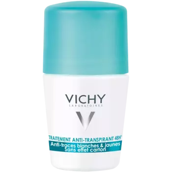 Vichy Anti-Traces Blanches & Jaunes шариковый антиперспирант против повышенной потливости, 50 мл