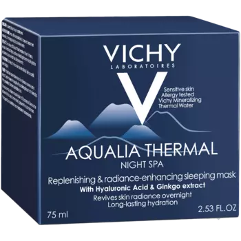 Vichy Aqualia Thermal Увлажняющий и регенерирующий ночной крем для лица, 75 мл