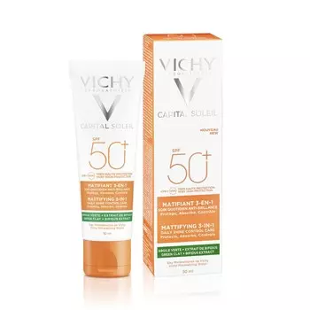Vichy, Capital Soleil, матирующий крем, SPF50+, 50 мл