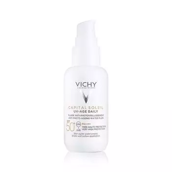 Vichy Capital Soloei UV Age Daily Netlock SPF50+ PA++++ 40 мл. Высокая защита от солнца, White