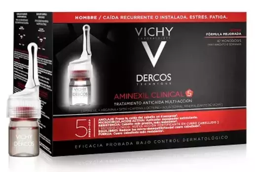 Vichy Dercos Aminexil Intensiv 5 для мужчин 42 флакона против выпадения волос