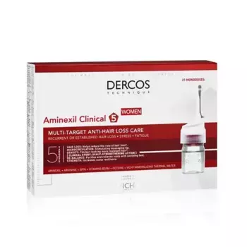 Vichy Dercos Aminexil Intensiv 5 Женщина 12 флаконов Против выпадения волос