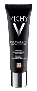 Vichy Dermablend 3D Correction Foundation SPF 25 25 Телесный 30 мл Активный разглаживающий консилер