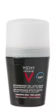 Vichy Homme Anti-Transpirant 48H Extra Sensitiv антиперспирант для мужчин, 50 ml