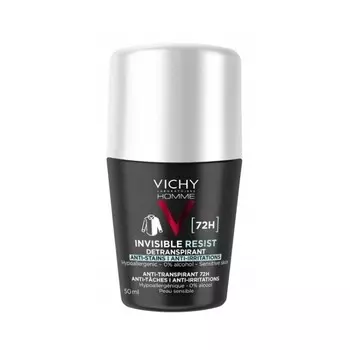 Vichy Invisible Resist Dermo, антиперспирант против следов 72 часа, 50 мл