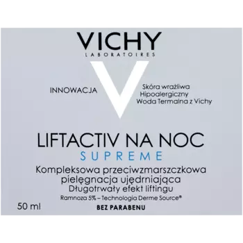 Vichy Liftactiv Supreme ночной крем для лица против морщин и укрепляющий, 50 мл