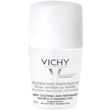 Vichy женский шариковый антиперспирант для чувствительной кожи, 50 мл