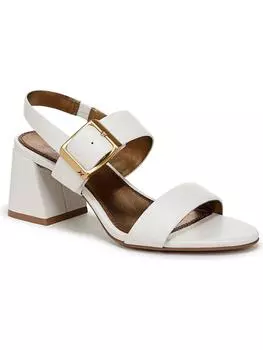 Vicky Женские кожаные туфли на каблуке-клетке Slingback Naturalizer, цвет warm white