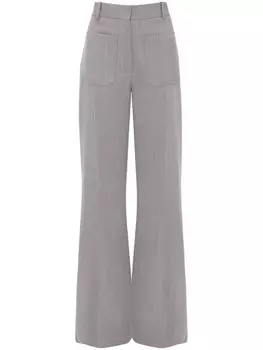 Victoria Beckham брюки палаццо Alina, серый