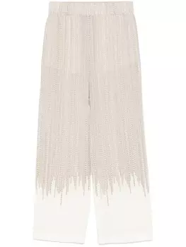 Victoria Beckham брюки с геометричным узором, серый