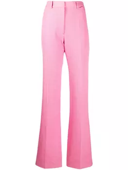 Victoria Beckham брюки строгого кроя с завышенной талией, розовый
