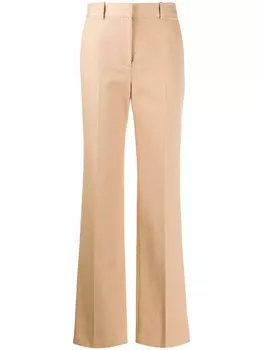 Victoria Beckham брюки строгого кроя с завышенной талией, нейтральный