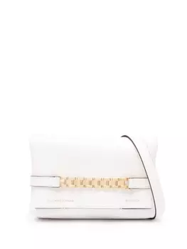 Victoria Beckham Chain-strap leather crossbody bag, белый
