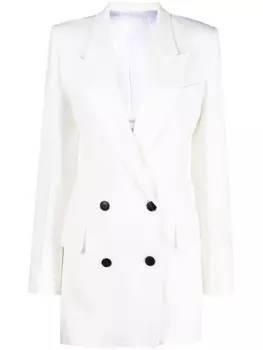 Victoria Beckham двубортное платье-блейзер, нейтральный цвет