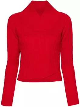Victoria Beckham джемпер из шерсти мериноса, красный