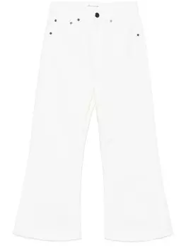 Victoria Beckham джинсы с нашивкой-логотипом, белый