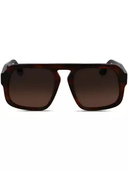 Victoria Beckham Eyewear солнцезащитные очки в квадратной оправе, коричневый
