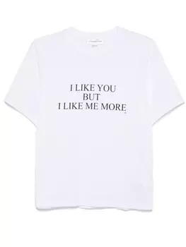 Victoria Beckham футболка I Like You But I Like Me More, белый