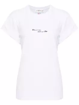 Victoria Beckham футболка с надписью, белый