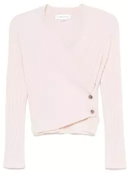 Victoria Beckham кардиган с запахом, розовый