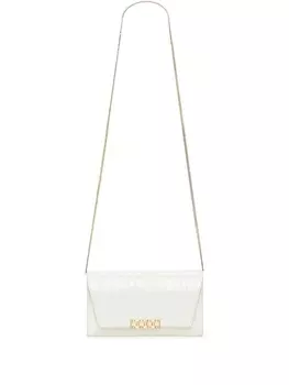 Victoria Beckham кошелек на цепочке с тиснением под крокодила, белый